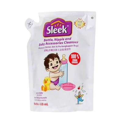 Sleek Pencuci Botol, Dot, dan Perlengkapan Bayi 12 Bags x 450ml