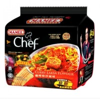 Mamee Chef Curry Laksa Flavour Instant Noodle (90g x 4) x 8