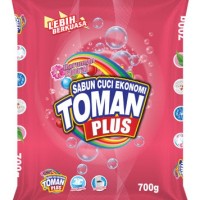 TOMAN PLUS DETERGENT POWDER - FLORAL ( 700gm x 24 PKT per BAG )