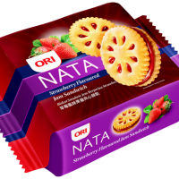 ORI Nata Strawberry Jam Sandwich Biscui 12 x 153g