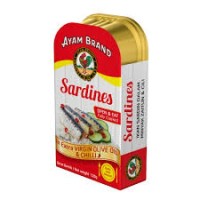 Ayam Brand Sardines in Extra Virgin Olive Oil & Chilli 120g x 24