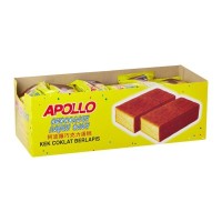 Apollo Chocolate Flavour Layer Cake 18g x 24 pcs x 12 boxes Ctn