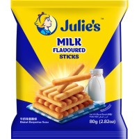 JULIE'S MILK FLAVOURED ( Vanilla) STICKS 80g change to 100g x 24