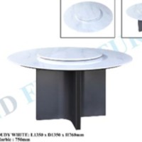 Crystal Stone Dining Table L1350*D1350*H760  Lazy Susan : 750mm