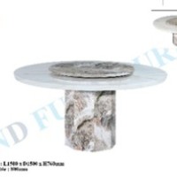 Marble Dining Table "L1500*D1500*H760  Lazy Susan : 800mm"