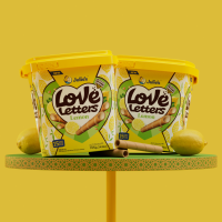 JULIE'S LOVE LETTERS LEMON WAFER ROLLS 705g x 6